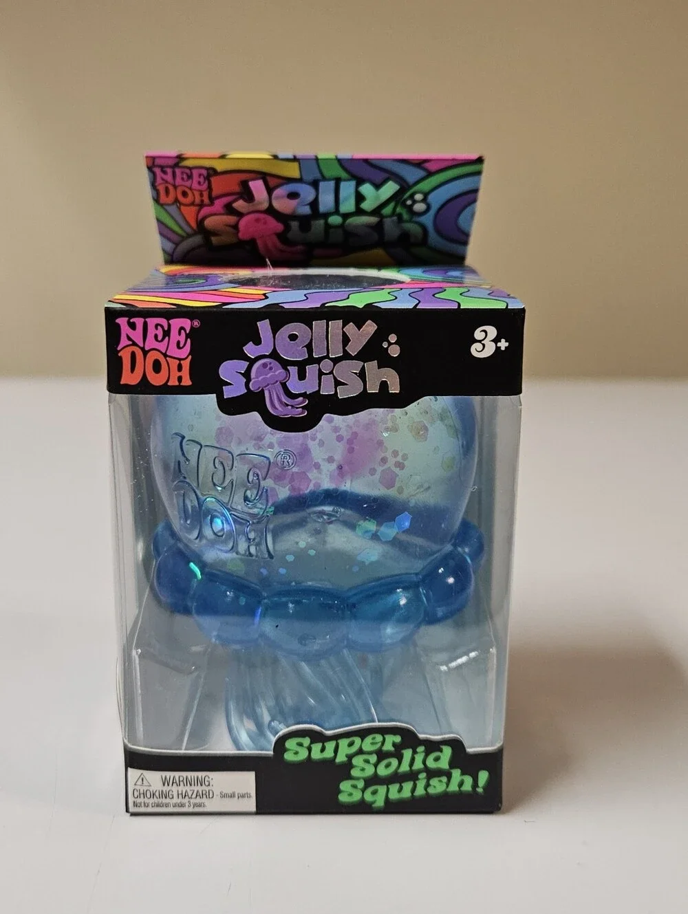 Needoh Jelly Squish Blue Jellyfish Sensory Toy Fidget New Sealed Box Authentic - Picture 10 of 11